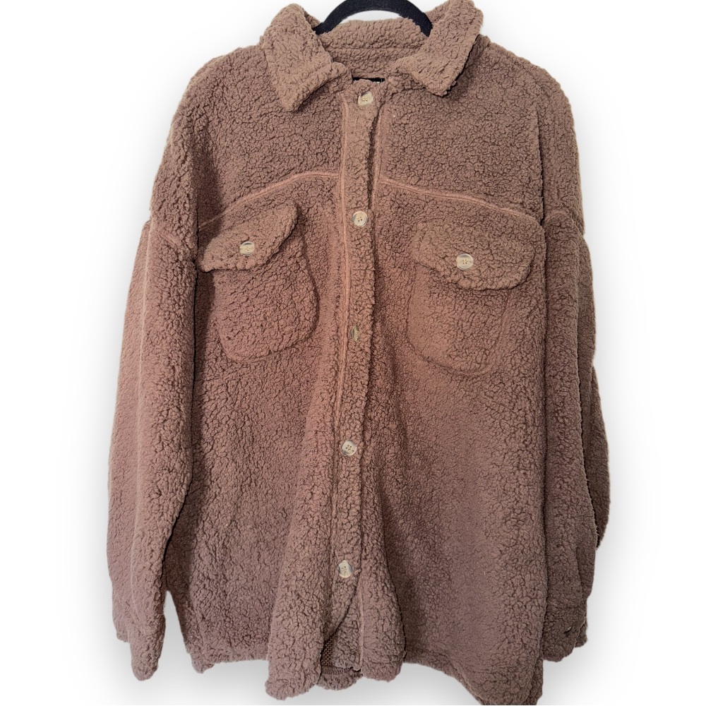 SOLD
Chocolate Sherpa Jacket